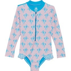 Platypus Australia Girls' Butterfly Flutter Long Sleeve One Piece Swimsuit Baby - 6 - Swimoutlet.com