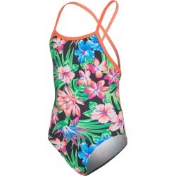 Funkita Girls Tropic Rocket Tie Me Tight One Piece Swimsuit - Black/Multi 30 Polyester - Swimoutlet.com