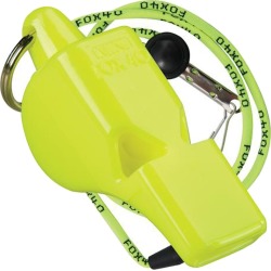 Fox 40 Mini Lifeguard Whistle W/ Lanyard - Neon Yellow - Swimoutlet.com
