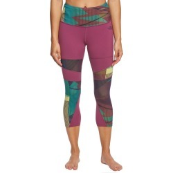 The North Face Women's Motivation Printed Tight - Amaranth Purple Ziggy Zaggy Print X-Small Elastane/Nylon/Polyester - Swimoutlet.com