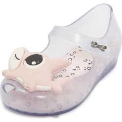 Mel By Melissa Mini Utragirl Shark Sandals - Clear Glitter Pink 5 - Swimoutlet.com