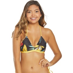 Hurley Women's Quick Dry Domino Surf Top - Oil Grey Medium - Swimoutlet.com