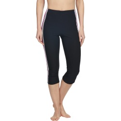 Beach House Mix And Mesh Cobra High Waisted Swim Capri - Black Medium Polyester/Spandex - Swimoutlet.com