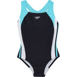 Speedo Girls' Solid Infinity Splice One Piece Swimsuit Big Kid - Sea Level 7 - Swimoutlet.com