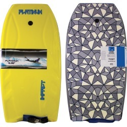 Sola 42.5" Impact Boogie Board With Coiled Wrist Leash - Yellow - Swimoutlet.com