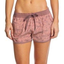 United By Blue Women's Mountain Vista Boardshorts - Clay Medium Cotton/Polyester - Swimoutlet.com