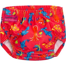 Konfidence Designer Adjustable Swim Diaper Baby - Pink Sea Friends One Size Cotton - Swimoutlet.com