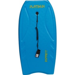 Sola 42.5" Impact Boogie Board With Coiled Wrist Leash - Blue - Swimoutlet.com