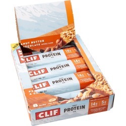 Clif Bar Whey Protein Bar 8 Pack - Peanut Butter Chocolate - Swimoutlet.com