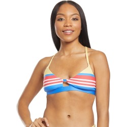 Ralph Lauren Polo Engineered Stripes Cut Out Bikini Top - Red/Yellow/Blue X-Small - Swimoutlet.com found on Bargain Bro from Swim Outlet for USD $14.43