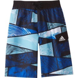 Adidas Boys' Wave Puzzle 19" Volley Swimsuit Big Kid - Turquoise Small Polyester - Swimoutlet.com