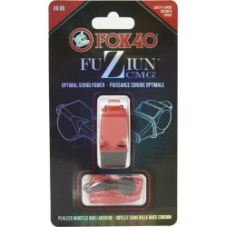 Fox 40 Fuziun Cmg Lifeguard Whistle W/ Lanyard - Red Plastic - Swimoutlet.com