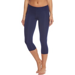 TYR Solid Kalani Capri Swim Tight - Navy X-Small Polyester/Spandex - Swimoutlet.com