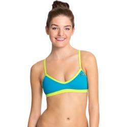 Eq Swimwear Zeal Top - Teal/Citron X-Small - Swimoutlet.com