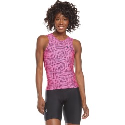 Pearl Izumi Women's Elite Pursuit Graphic Tri Singlet - Pink Glo/Navy Kimono Small Vest - Swimoutlet.com