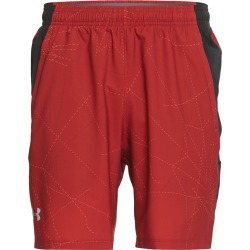 Under Armour Men's Launch Sw 7" Printed Short - Aruba Red/Black Large Polyester - Swimoutlet.com