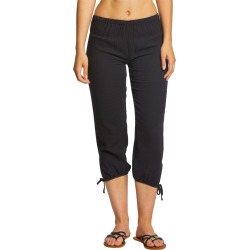 Rip Curl Women's Double Dose Pants - Black Medium Cotton - Swimoutlet.com