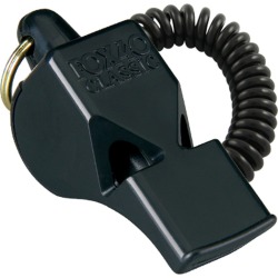 Fox 40 Classic Official Whistle With Flex Coil - Black - Swimoutlet.com