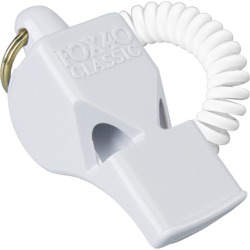 Fox 40 Classic Official Whistle With Flex Coil - White - Swimoutlet.com