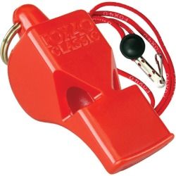 Fox 40 Classic Official Whistle With Breakaway Lanyard - Red - Swimoutlet.com