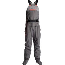 Level Six Men's Breakwater Bib 2.5 Ply Semi-Dry Pants With Sock - Charcoal Medium Nylon - Swimoutlet.com