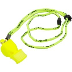 Fox 40 Fox40 Classic Cmg Safety Lifeguard Whistle Plus Lanyard - Neon Yellow Plastic/Rubber - Swimoutlet.com