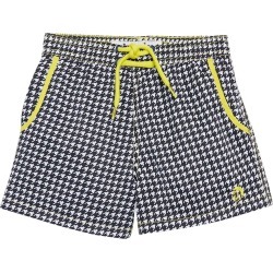 Mr. swim Boys' Houndstooth Swim Trunk Toddler/Little/Big Kid - Black 4 - Swimoutlet.com