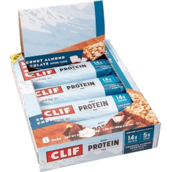 Clif Bar Whey Protein Bar 8 Pack - Coconut Almond Chocolate - Swimoutlet.com