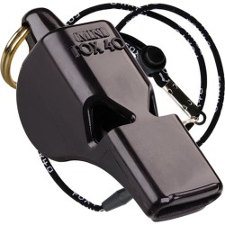 Fox 40 Mini Lifeguard Whistle W/ Lanyard - Black - Swimoutlet.com