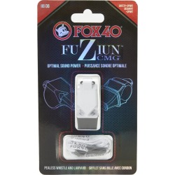 Fox 40 Fuziun Cmg Lifeguard Whistle W/ Lanyard - White Plastic - Swimoutlet.com