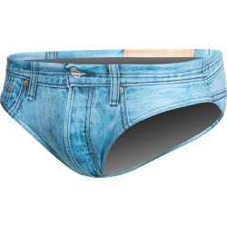 Turbo Men's Jean Short Water Polo Shirt Brief - Sky Blue 2Xl Polyester/Pbt - Swimoutlet.com