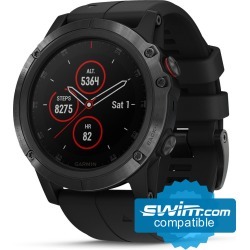 Garmin Fenix 5 Plus Sapphire Mutli-Sport Gps Watch - Black /Black - Swimoutlet.com