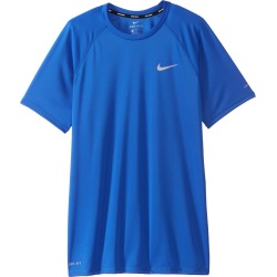 Nike Men's Dri-Fit Short Sleeve Shirt Hydroguard - Hyper Royal Small Polyester - Swimoutlet.com