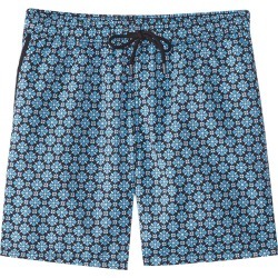 Mr. swim Mosaic Dale Swim Trunk - Turquoise/Black Small - Swimoutlet.com