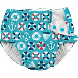 I Play. By Green Sprouts Boys' Nautical Swim Diaper Baby - Aqua 24 Months - Swimoutlet.com