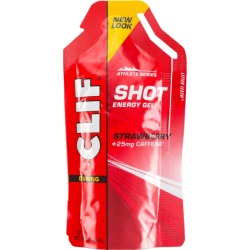 Clif Bar Shot Energy Gel Single - Strawberry W/ Caffeine - Swimoutlet.com