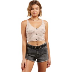 Volcom Women's Get To Steppin Top - Mushroom Small - Swimoutlet.com