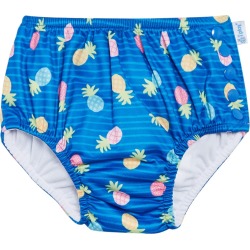 I Play. By Green Sprouts Girls' Pineapple Stripe Reusable Swim Diaper - Blue 24 Months - Swimoutlet.com