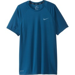 Nike Men's Dri-Fit Short Sleeve Shirt Hydroguard - Blue Force Small Polyester - Swimoutlet.com