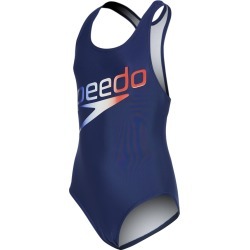 Speedo Girls' Logo One Piece Swimsuit Big Kid - Red/White/Blue 7 - Swimoutlet.com