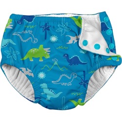 I Play. By Green Sprouts Boys' Dinosaurs Swim Diaper Baby - Aqua 24 Months Polyester - Swimoutlet.com