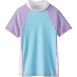 Platypus Australia Girls' Short Sleeve Fitted Sunshirt Baby - Sherbet Block 12 - Swimoutlet.com