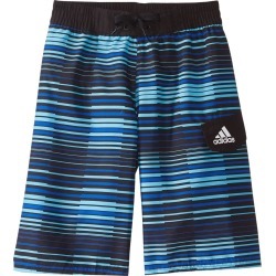 Adidas Boys' Vara Stripe 19" Volley Swimsuit Big Kid - Turquoise Xl Polyester - Swimoutlet.com