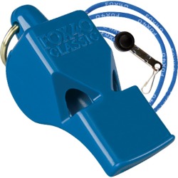 Fox 40 Classic Official Whistle With Breakaway Lanyard - Blue - Swimoutlet.com
