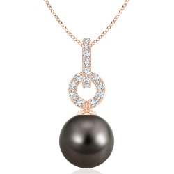 Tahitian Cultured Pearl Diamond Bale Pendant