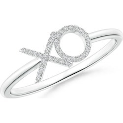 Pave-Set Diamond XO Ring
