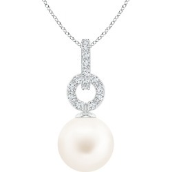 Freshwater Cultured Pearl Diamond Bale Pendant