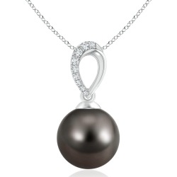 Tahitian Cultured Pearl & Diamond Bale Pendant