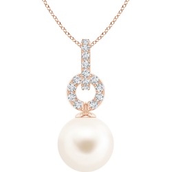 Freshwater Cultured Pearl Diamond Bale Pendant