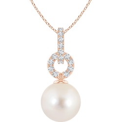 Freshwater Cultured Pearl Diamond Bale Pendant